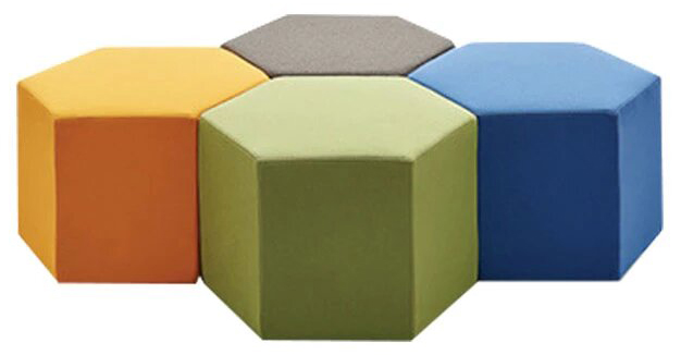 Kit pouff hexagonal