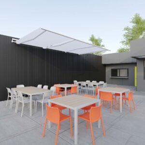 Mobiliario exterior para casino escolar