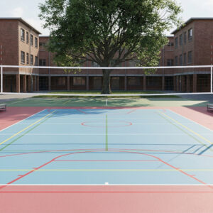 Malla de Voleibol con parante