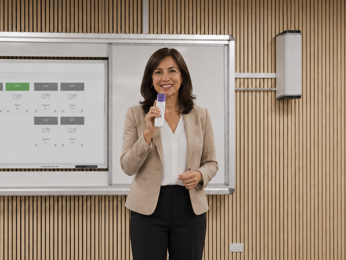 Sistema de audio PeakPro instalado en una sala de clases